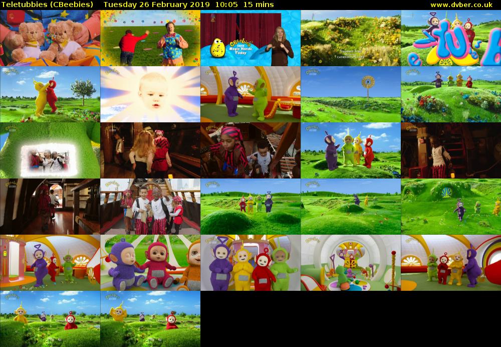 Teletubbies (CBeebies) Tuesday 26 February 2019 10:05 - 10:20