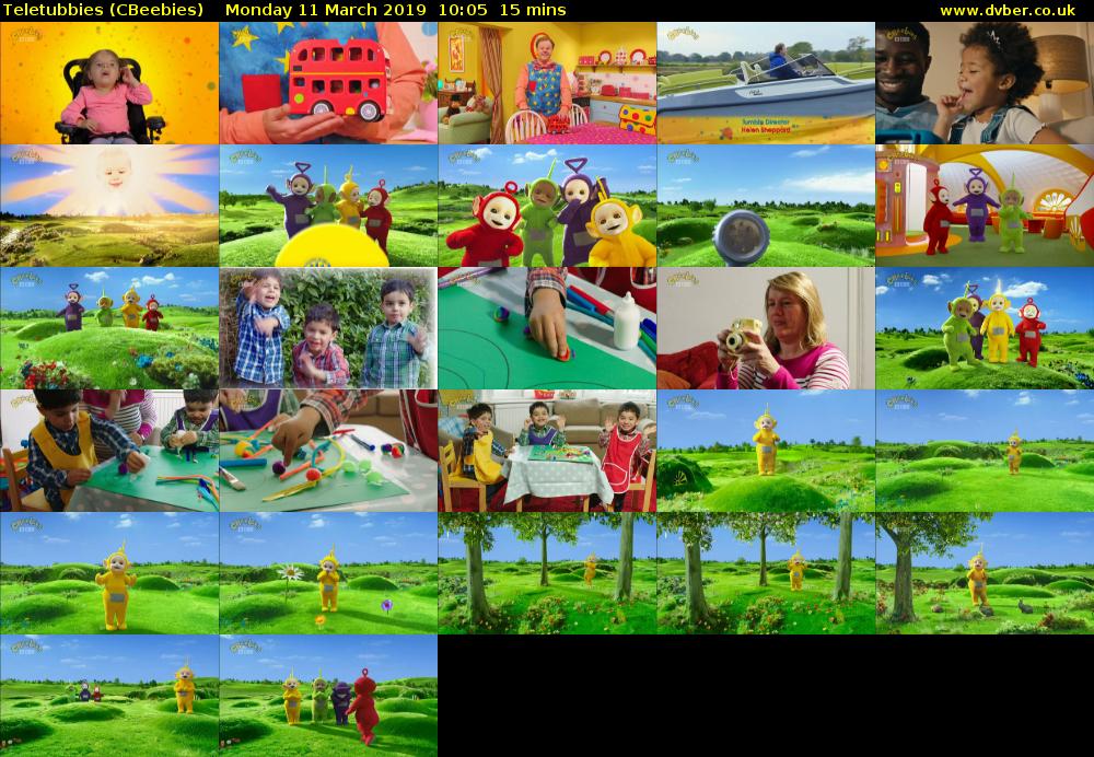 Teletubbies (CBeebies) Monday 11 March 2019 10:05 - 10:20