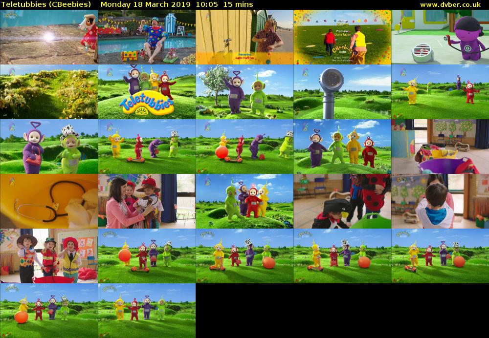 Teletubbies (CBeebies) Monday 18 March 2019 10:05 - 10:20