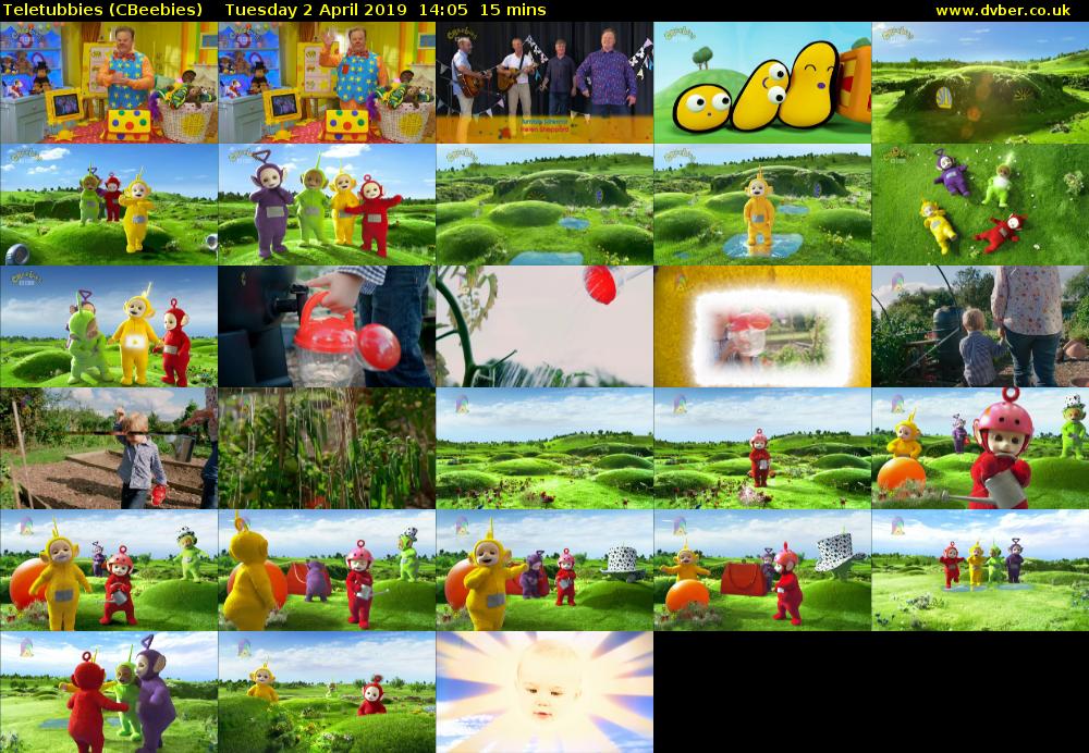 Teletubbies (CBeebies) Tuesday 2 April 2019 14:05 - 14:20