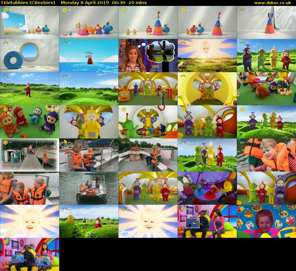 Teletubbies (CBeebies) Monday 8 April 2019 06:30 - 06:50