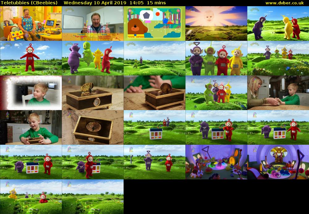 Teletubbies (CBeebies) Wednesday 10 April 2019 14:05 - 14:20
