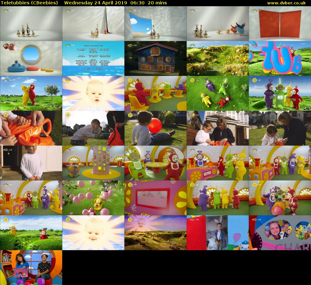 Teletubbies (CBeebies) Wednesday 24 April 2019 06:30 - 06:50