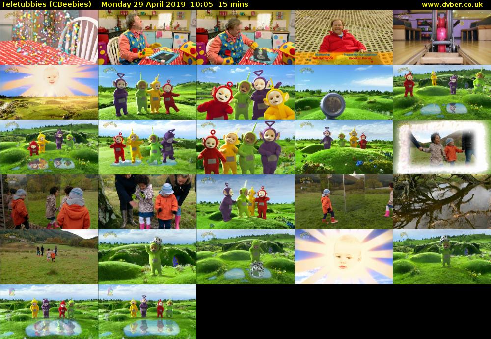 Teletubbies (CBeebies) Monday 29 April 2019 10:05 - 10:20