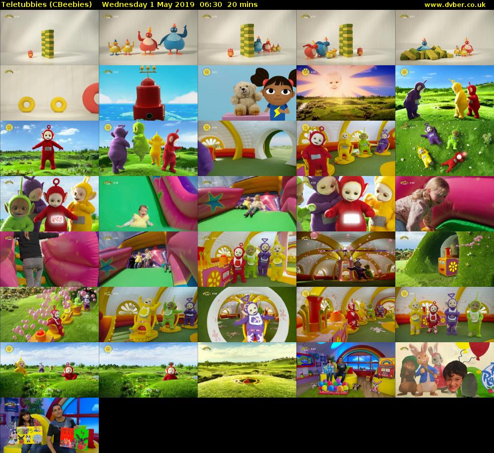 Teletubbies (CBeebies) Wednesday 1 May 2019 06:30 - 06:50
