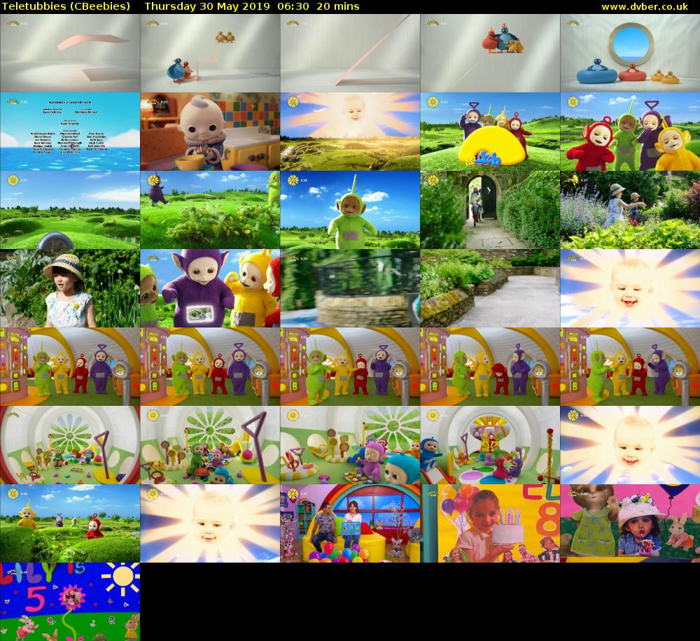Teletubbies (CBeebies) Thursday 30 May 2019 06:30 - 06:50