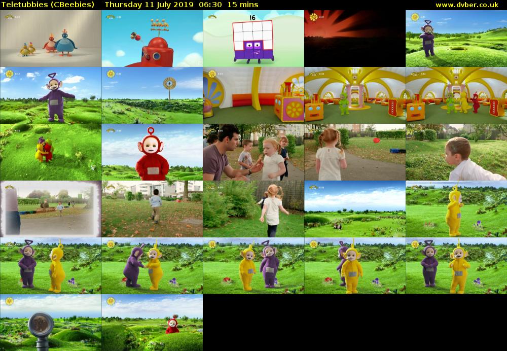 Teletubbies (CBeebies) Thursday 11 July 2019 06:30 - 06:45