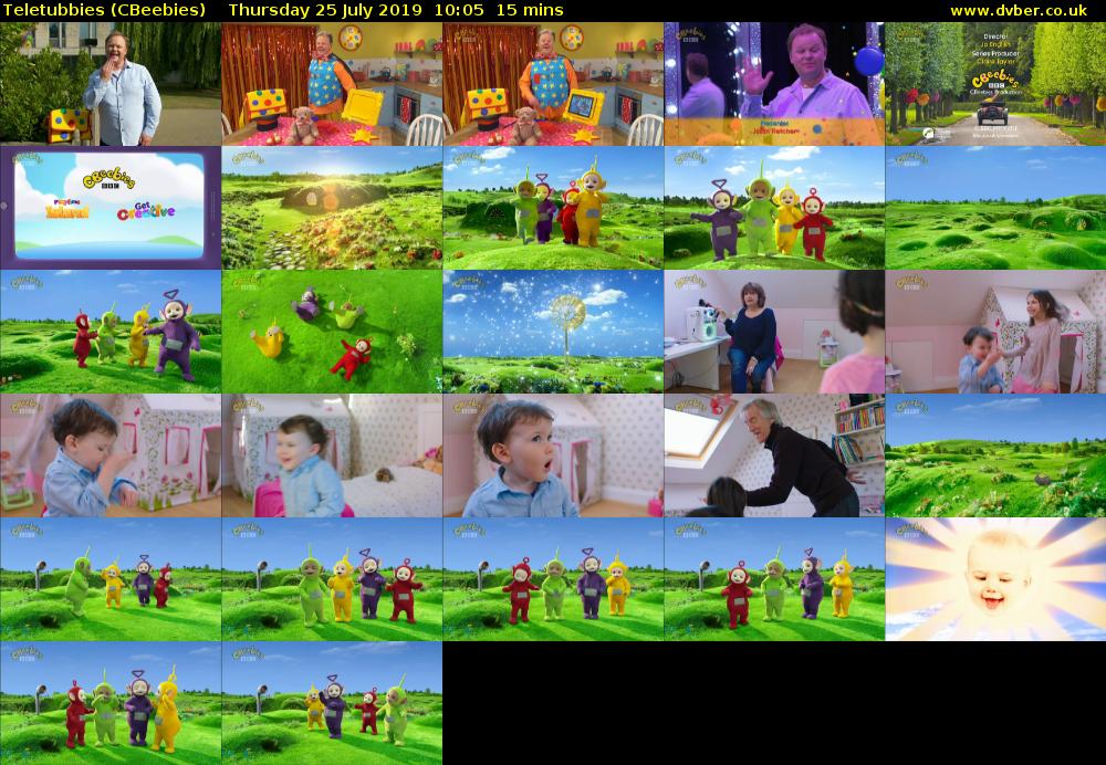 Teletubbies (CBeebies) Thursday 25 July 2019 10:05 - 10:20
