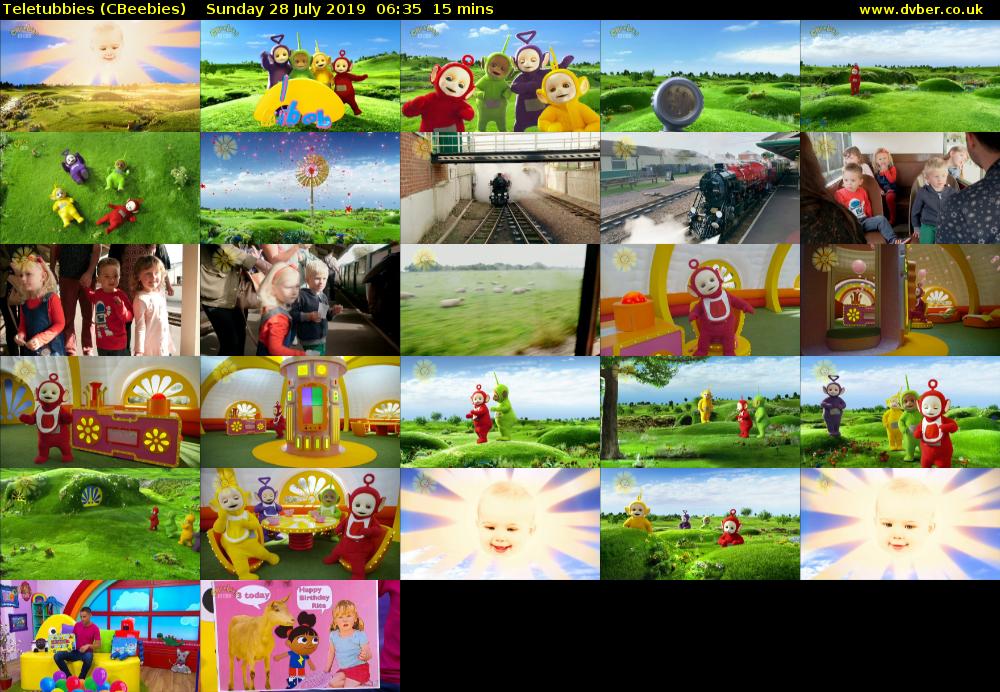 Teletubbies (CBeebies) Sunday 28 July 2019 06:35 - 06:50