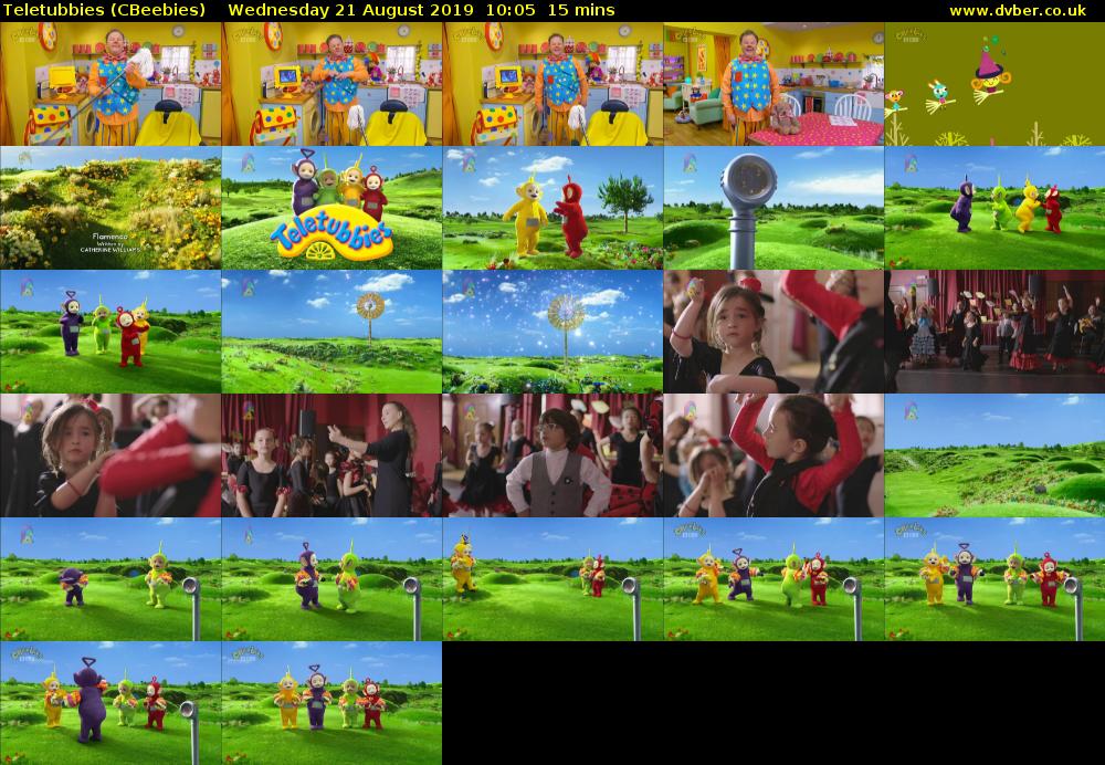 Teletubbies (CBeebies) Wednesday 21 August 2019 10:05 - 10:20
