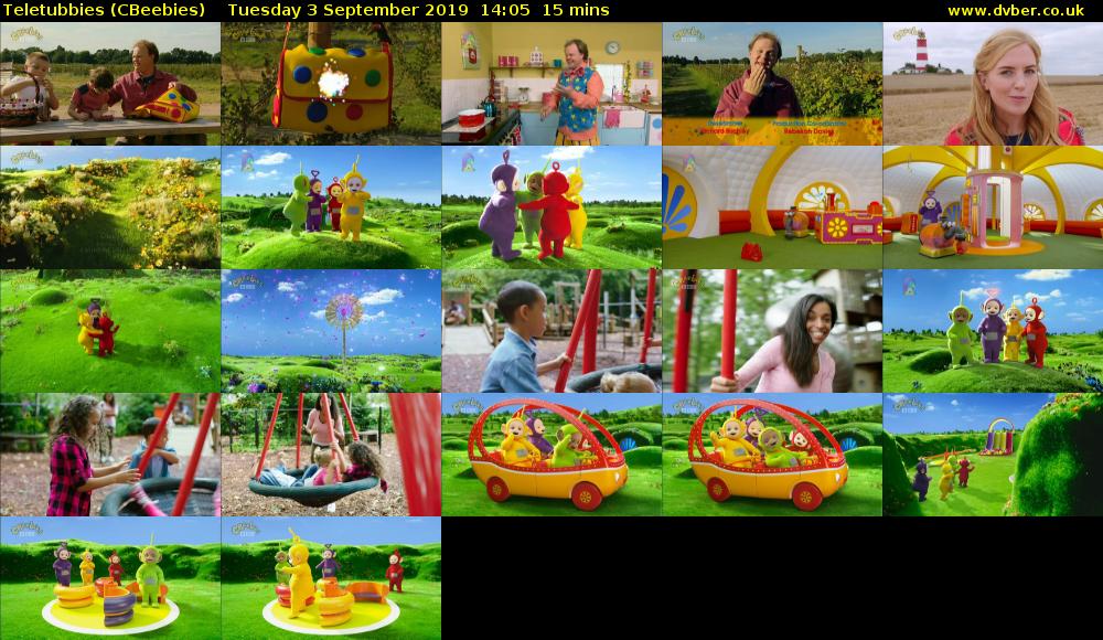 Teletubbies (CBeebies) Tuesday 3 September 2019 14:05 - 14:20