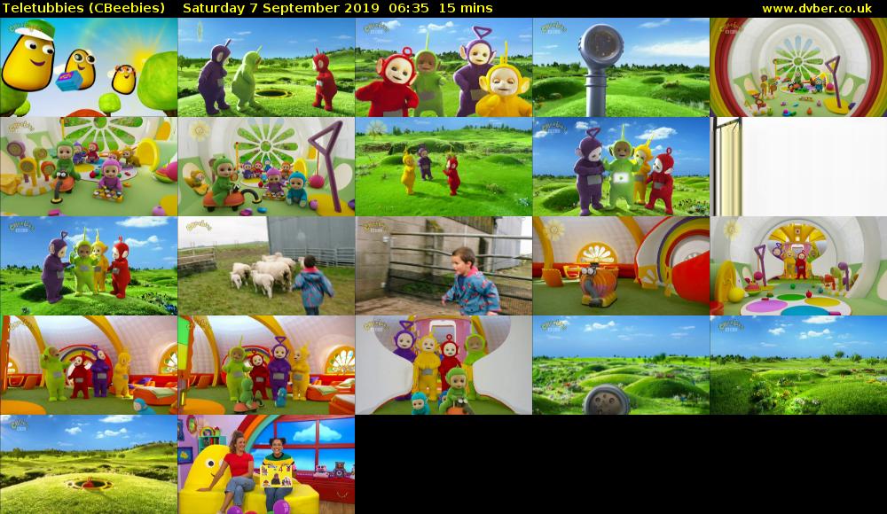 Teletubbies (CBeebies) Saturday 7 September 2019 06:35 - 06:50