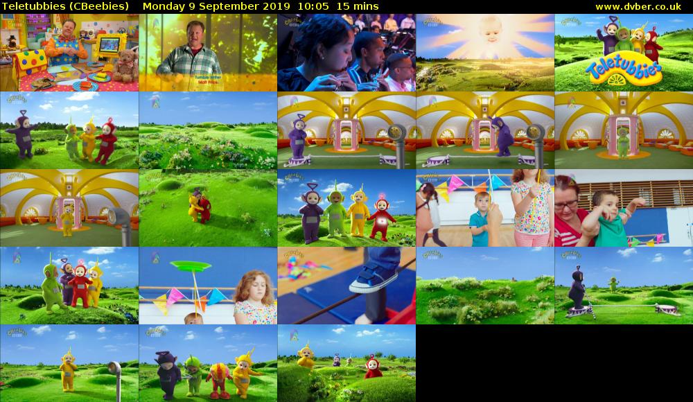 Teletubbies (CBeebies) Monday 9 September 2019 10:05 - 10:20