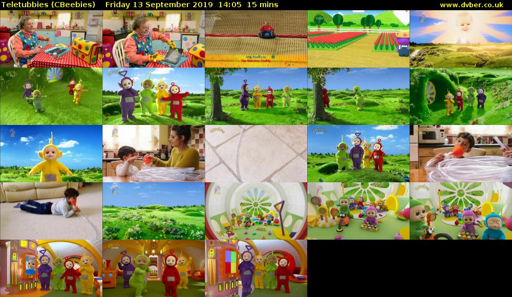 Teletubbies (CBeebies) Friday 13 September 2019 14:05 - 14:20