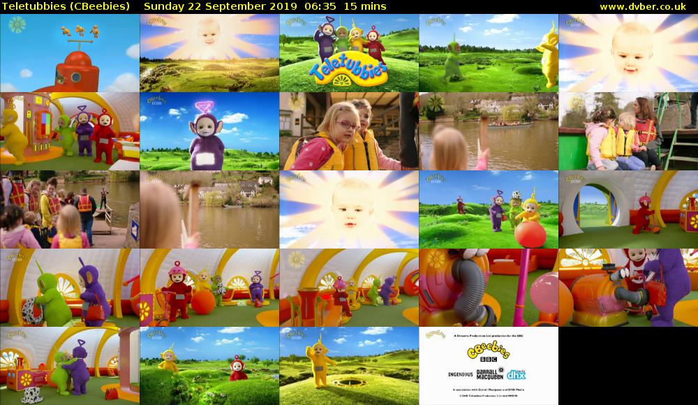 Teletubbies (CBeebies) Sunday 22 September 2019 06:35 - 06:50