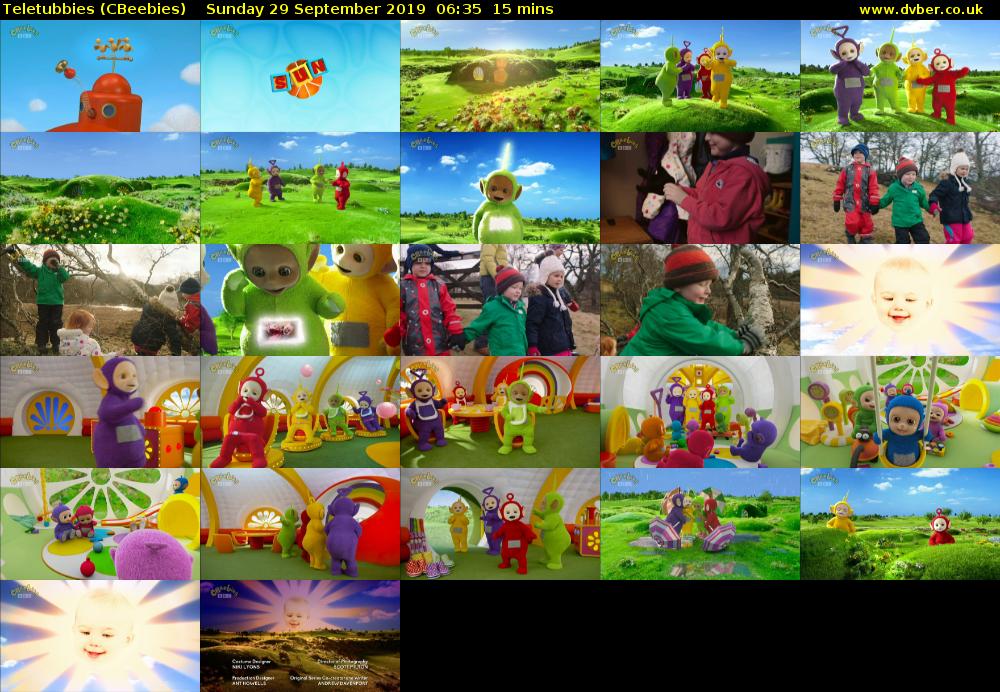 Teletubbies (CBeebies) Sunday 29 September 2019 06:35 - 06:50