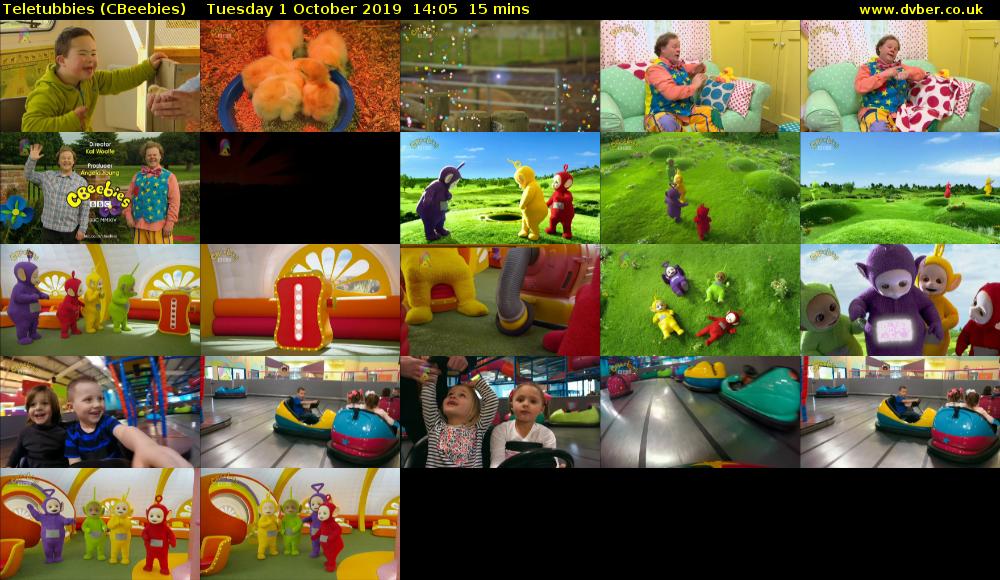 Teletubbies (CBeebies) Tuesday 1 October 2019 14:05 - 14:20