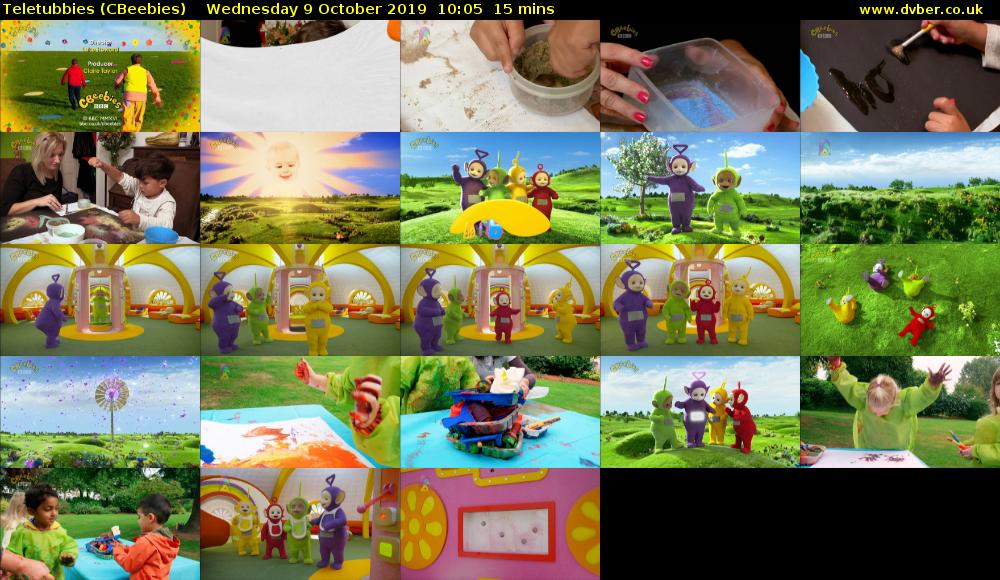 Teletubbies (CBeebies) Wednesday 9 October 2019 10:05 - 10:20