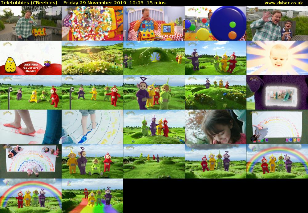 Teletubbies (CBeebies) Friday 29 November 2019 10:05 - 10:20