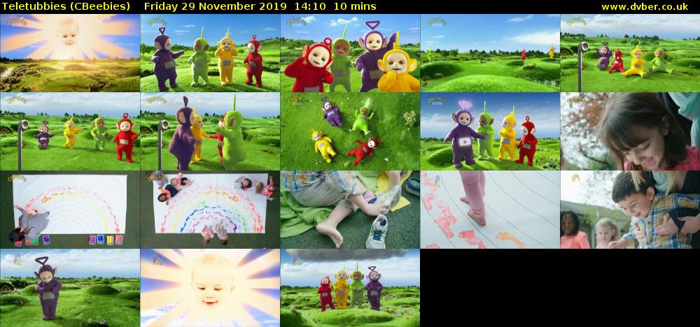 Teletubbies (CBeebies) Friday 29 November 2019 14:10 - 14:20