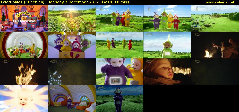 Teletubbies (CBeebies) Monday 2 December 2019 14:10 - 14:20