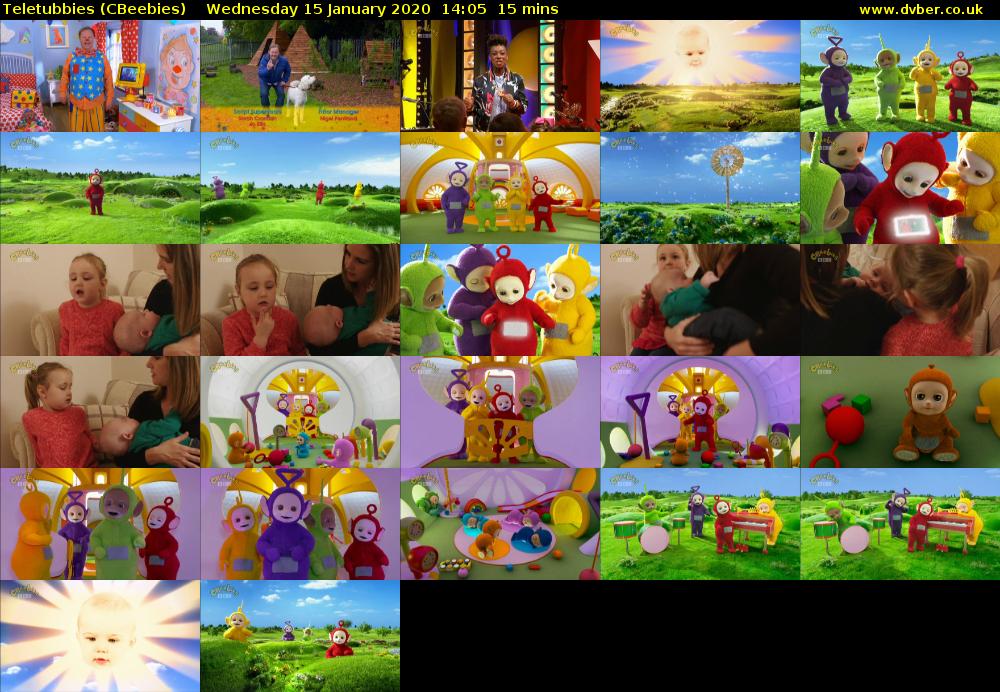 Teletubbies (CBeebies) Wednesday 15 January 2020 14:05 - 14:20