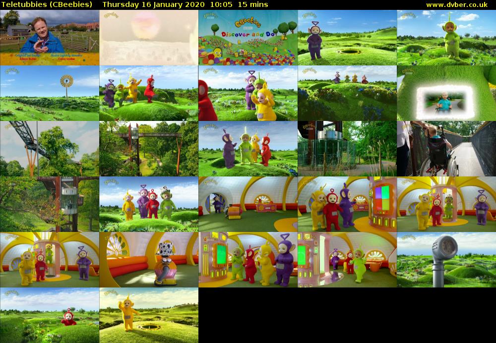 Teletubbies (CBeebies) Thursday 16 January 2020 10:05 - 10:20