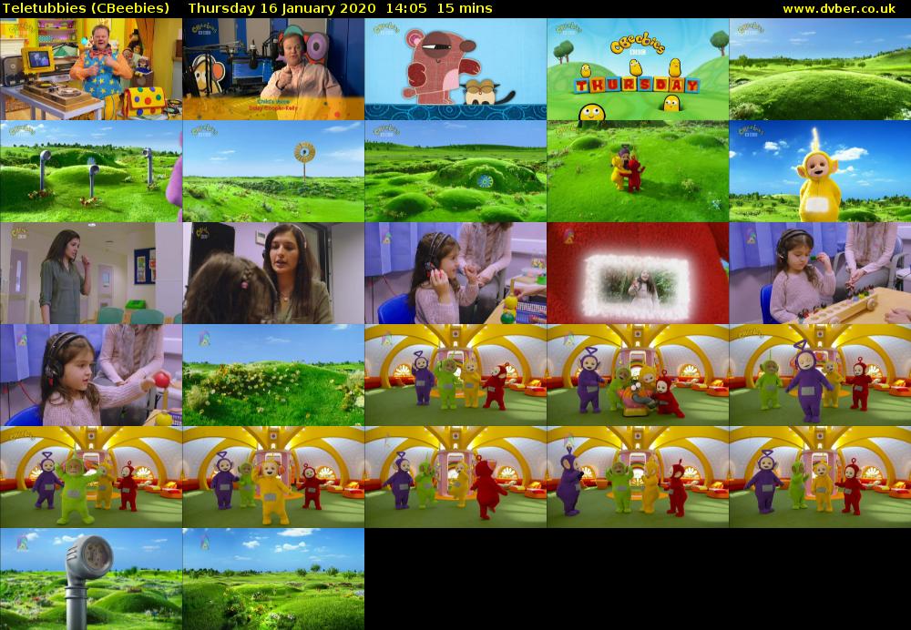Teletubbies (CBeebies) Thursday 16 January 2020 14:05 - 14:20
