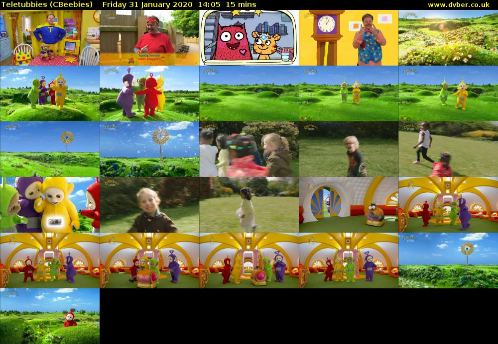 Teletubbies (CBeebies) Friday 31 January 2020 14:05 - 14:20