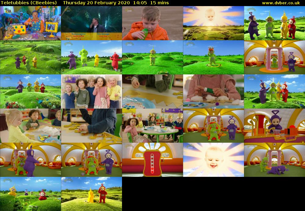 Teletubbies (CBeebies) Thursday 20 February 2020 14:05 - 14:20