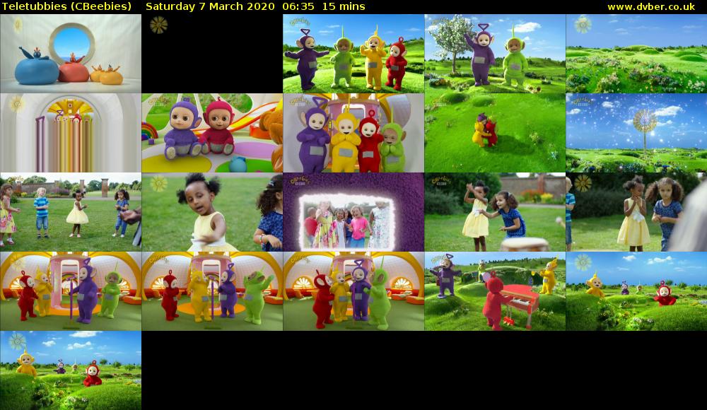 Teletubbies (CBeebies) Saturday 7 March 2020 06:35 - 06:50