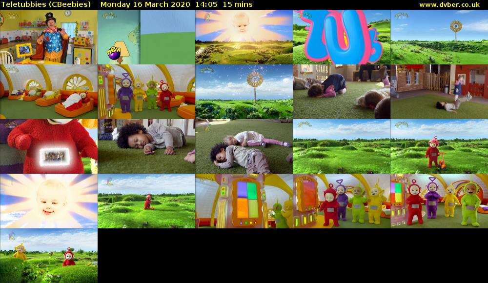 Teletubbies (CBeebies) Monday 16 March 2020 14:05 - 14:20