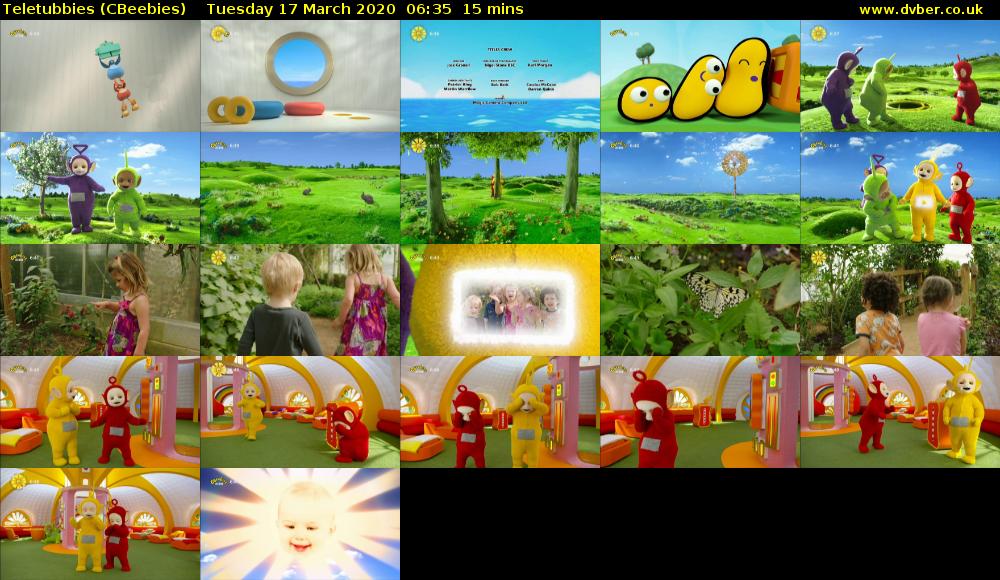 Teletubbies (CBeebies) Tuesday 17 March 2020 06:35 - 06:50
