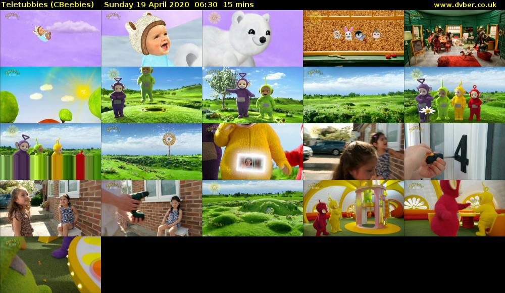 Teletubbies (CBeebies) Sunday 19 April 2020 06:30 - 06:45