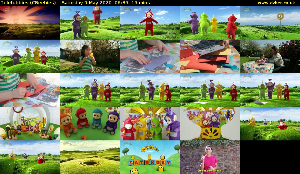 Teletubbies (CBeebies) Saturday 9 May 2020 06:35 - 06:50