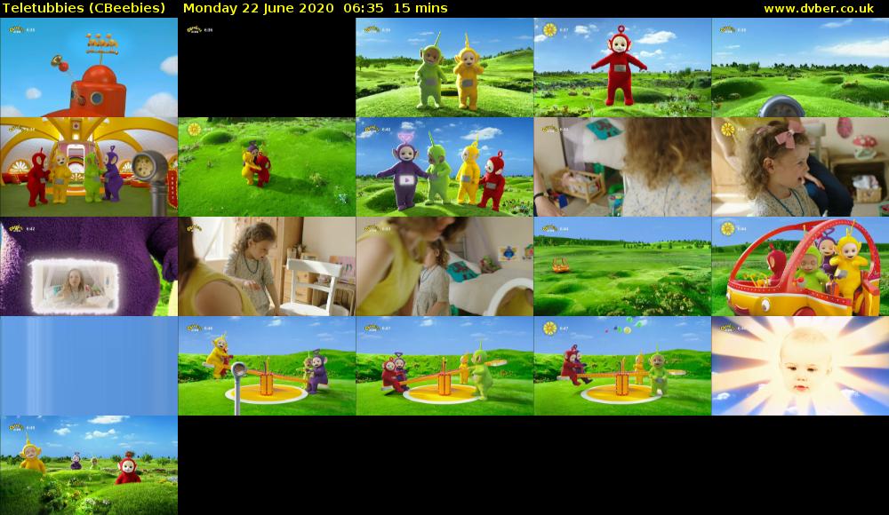 Teletubbies (CBeebies) Monday 22 June 2020 06:35 - 06:50