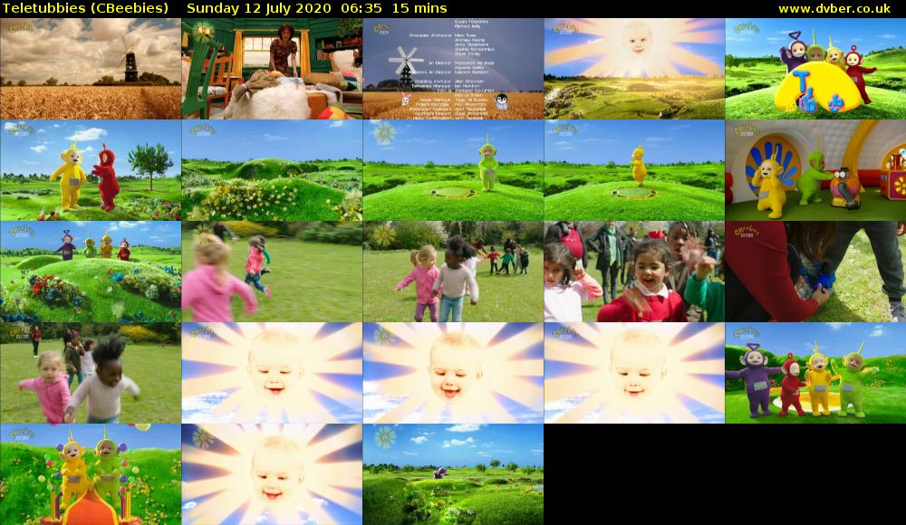 Teletubbies (CBeebies) Sunday 12 July 2020 06:35 - 06:50