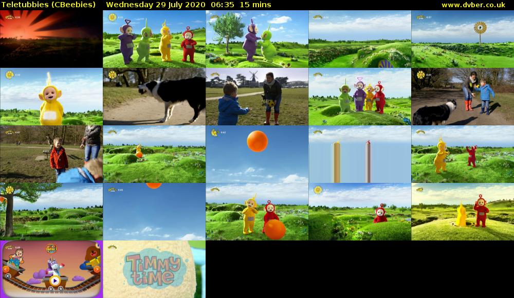 Teletubbies (CBeebies) Wednesday 29 July 2020 06:35 - 06:50