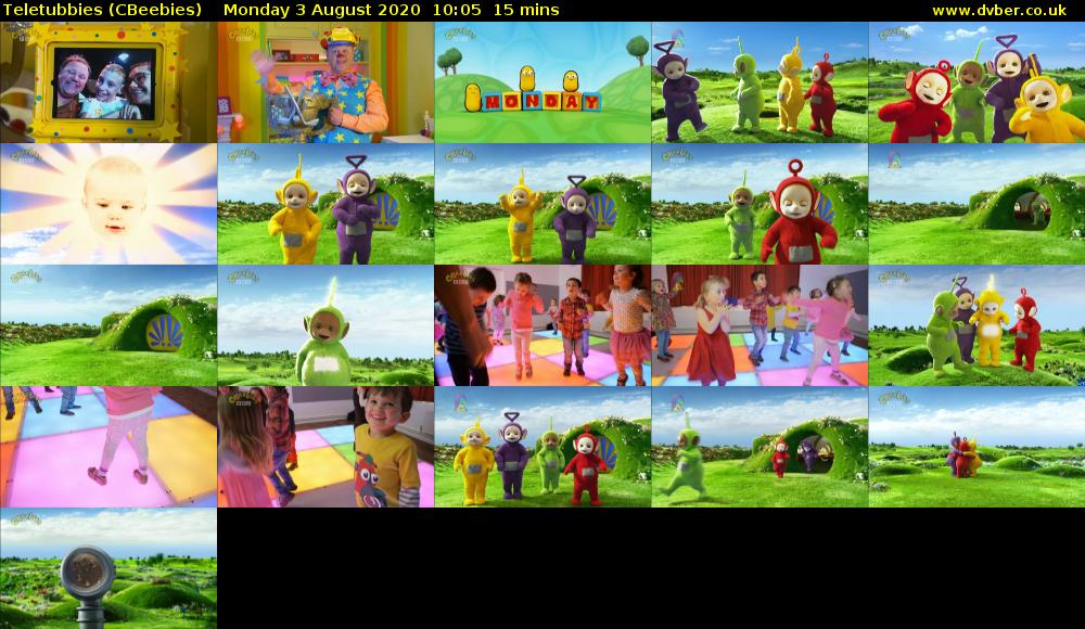 Teletubbies (CBeebies) Monday 3 August 2020 10:05 - 10:20