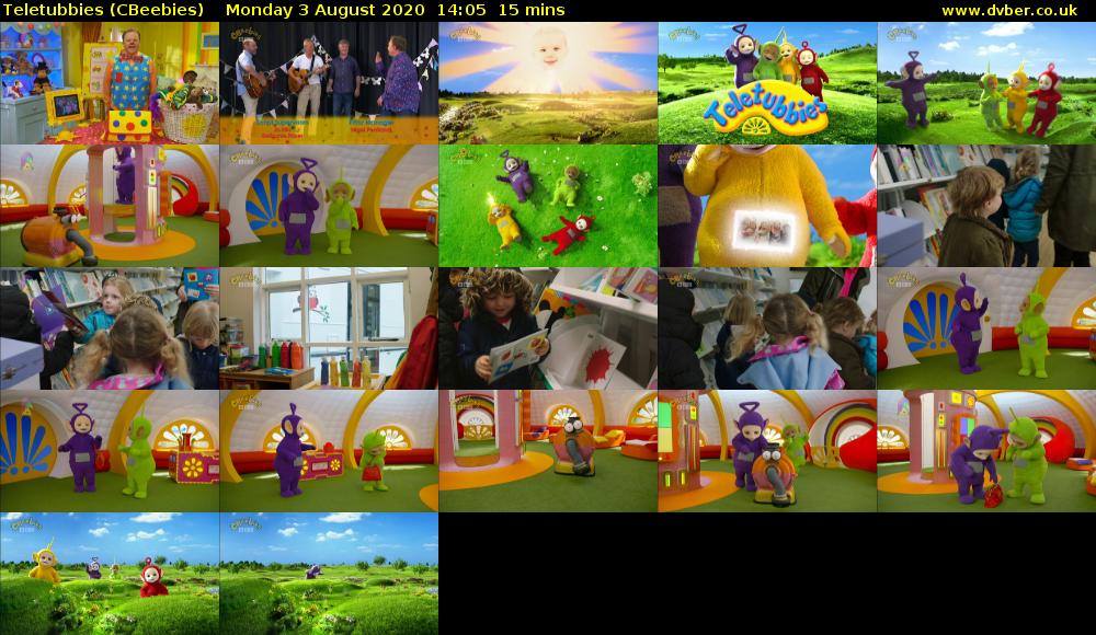 Teletubbies (CBeebies) Monday 3 August 2020 14:05 - 14:20