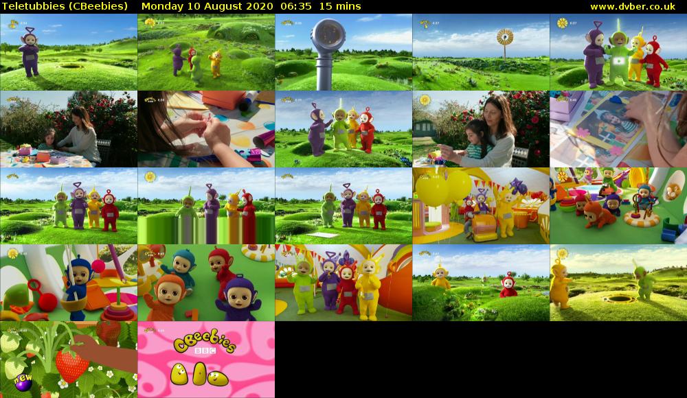 Teletubbies (CBeebies) Monday 10 August 2020 06:35 - 06:50