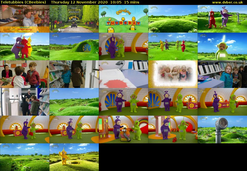 Teletubbies (CBeebies) Thursday 12 November 2020 10:05 - 10:20