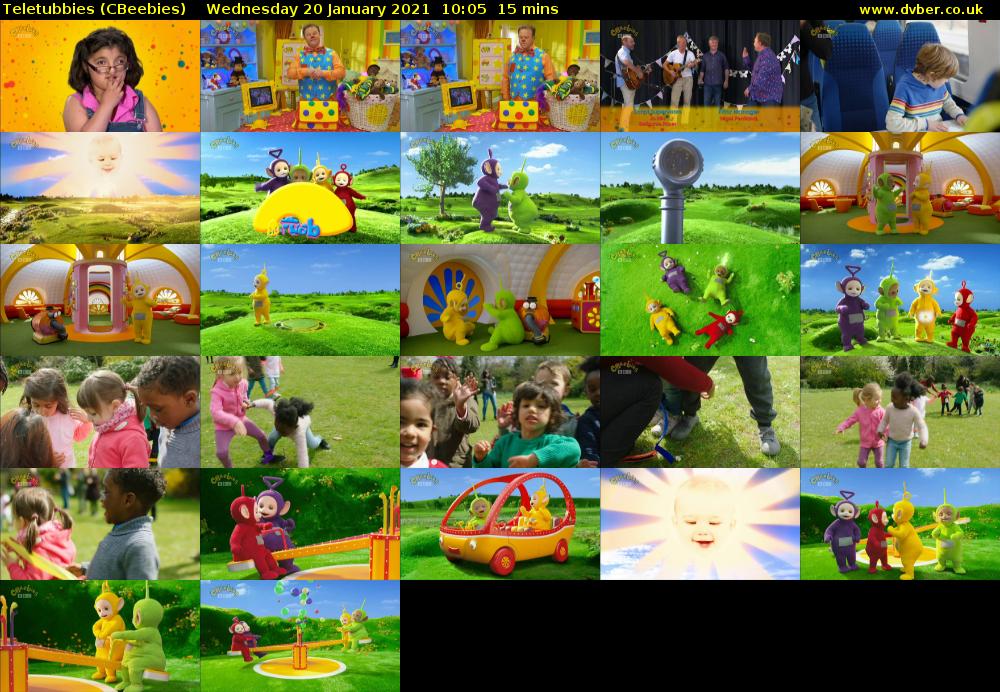 Teletubbies (CBeebies) Wednesday 20 January 2021 10:05 - 10:20