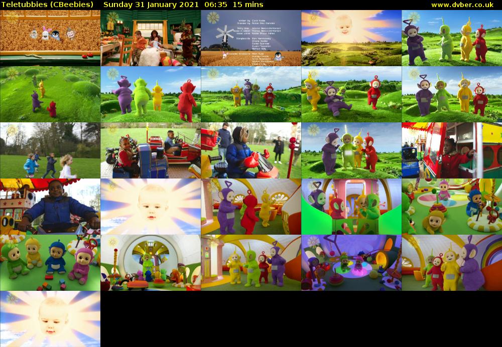 Teletubbies (CBeebies) Sunday 31 January 2021 06:35 - 06:50