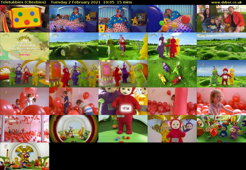 Teletubbies (CBeebies) Tuesday 2 February 2021 10:05 - 10:20