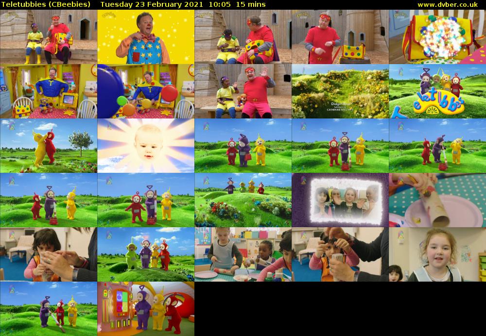 Teletubbies (CBeebies) Tuesday 23 February 2021 10:05 - 10:20