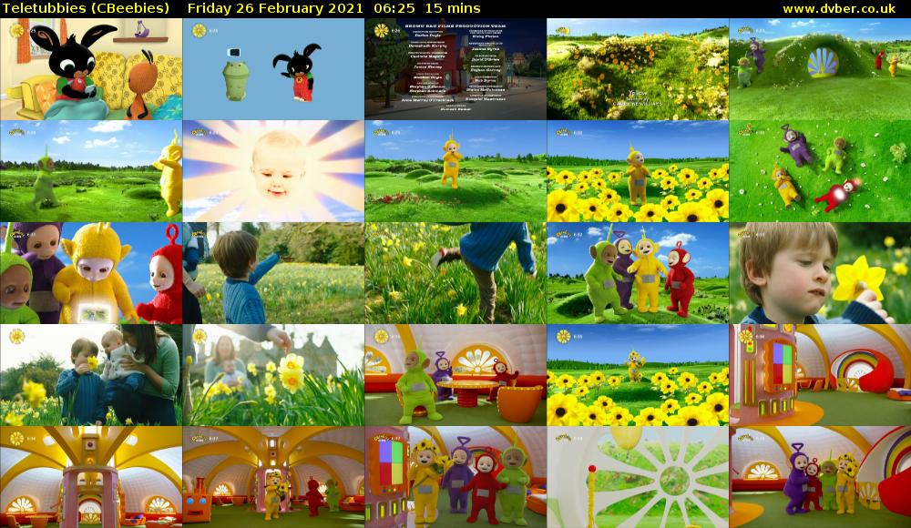 Teletubbies (CBeebies) Friday 26 February 2021 06:25 - 06:40