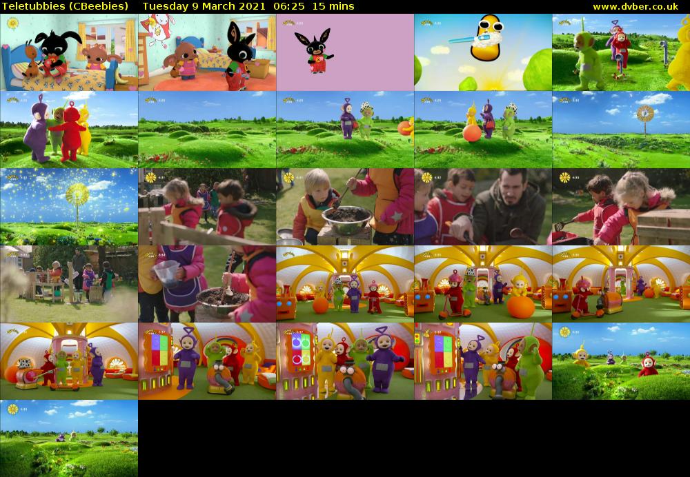 Teletubbies (CBeebies) Tuesday 9 March 2021 06:25 - 06:40