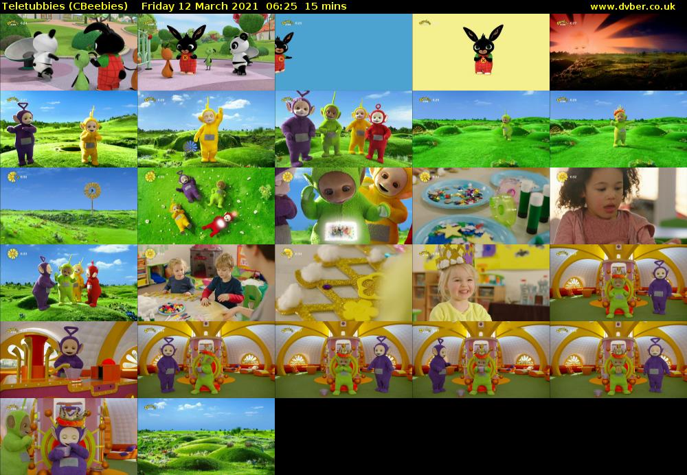 Teletubbies (CBeebies) Friday 12 March 2021 06:25 - 06:40