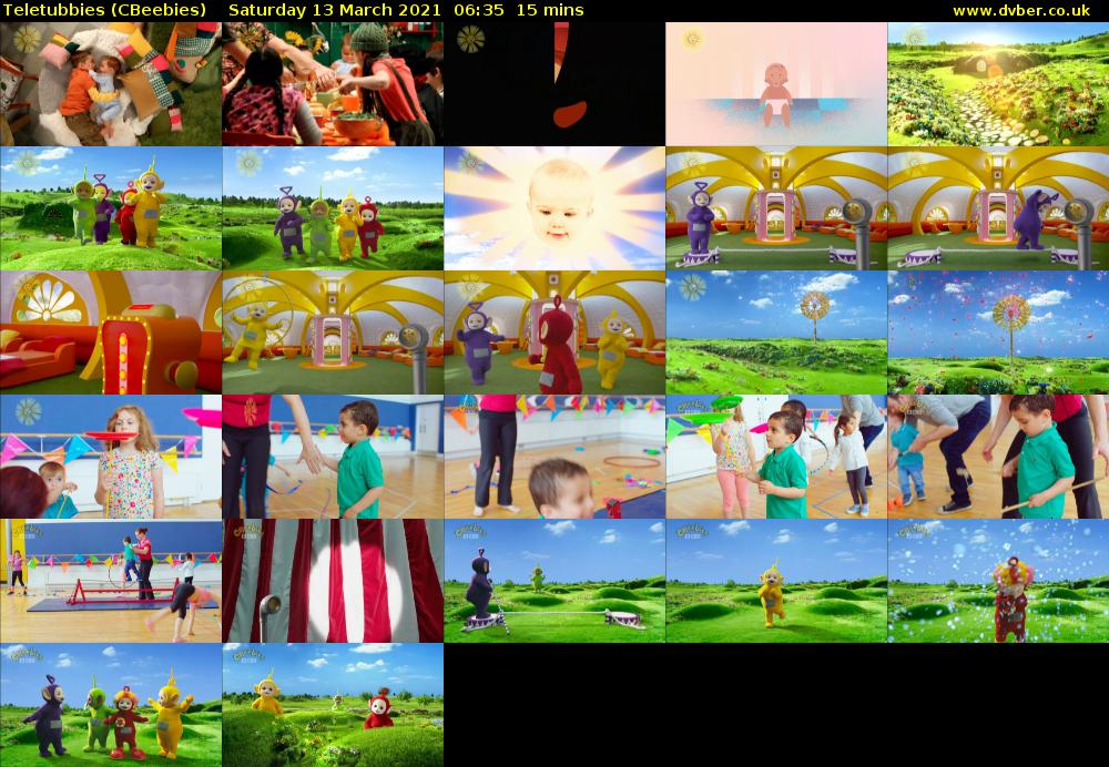 Teletubbies (CBeebies) Saturday 13 March 2021 06:35 - 06:50